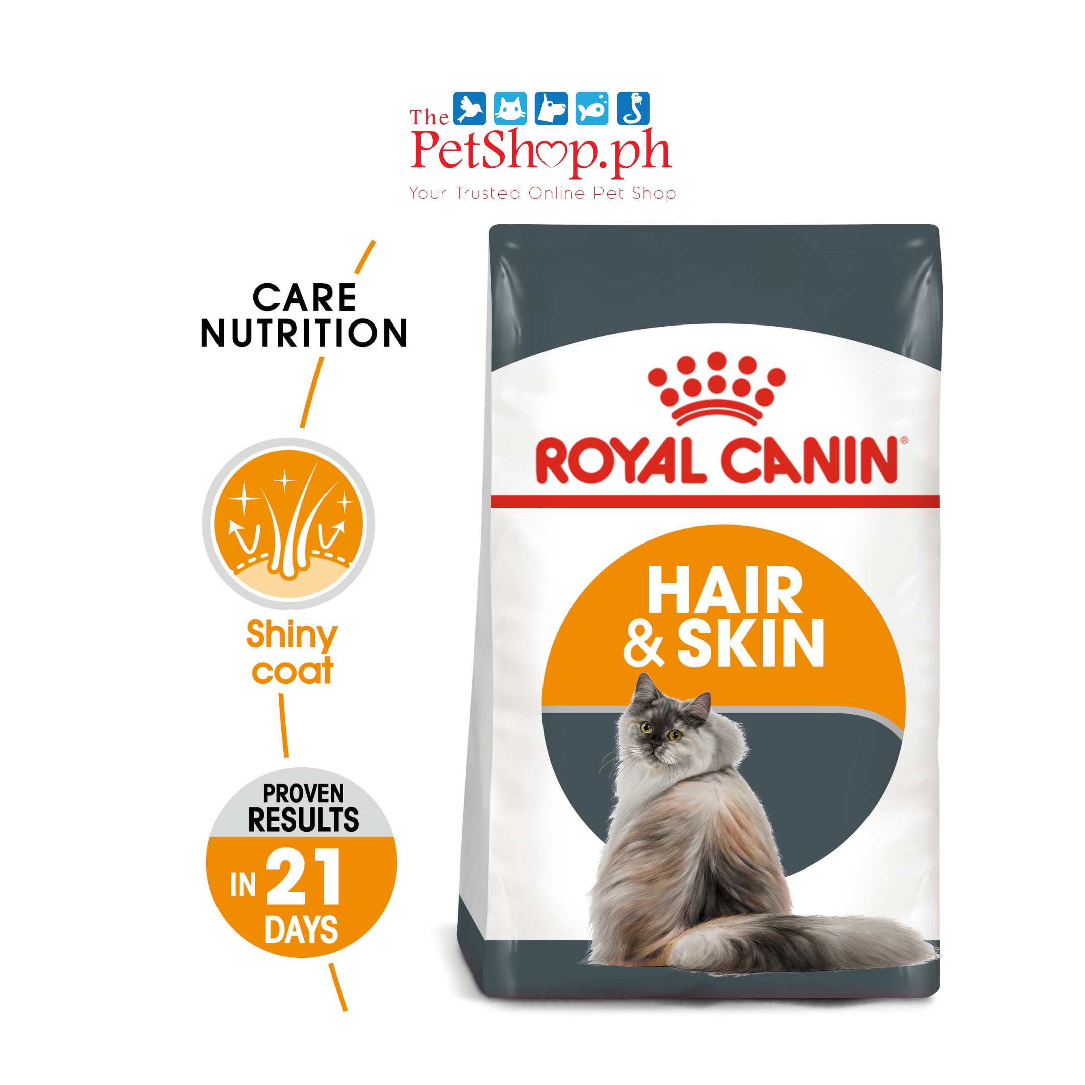 Royal Canin Hair & Skin Care 400g Adult Dry Cat Food - Feline Care Nutrition	