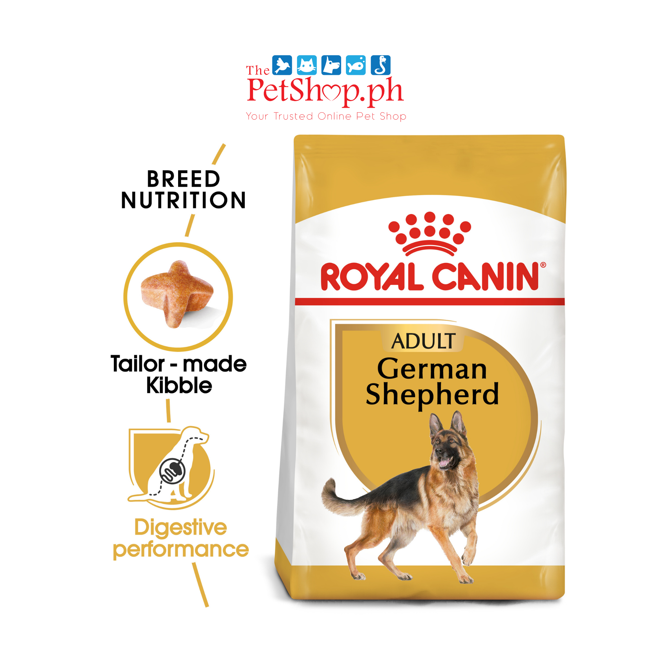 Royal Canin German Shepherd 3kg. Adult Dry Dog Food - Breed Health Nutrition