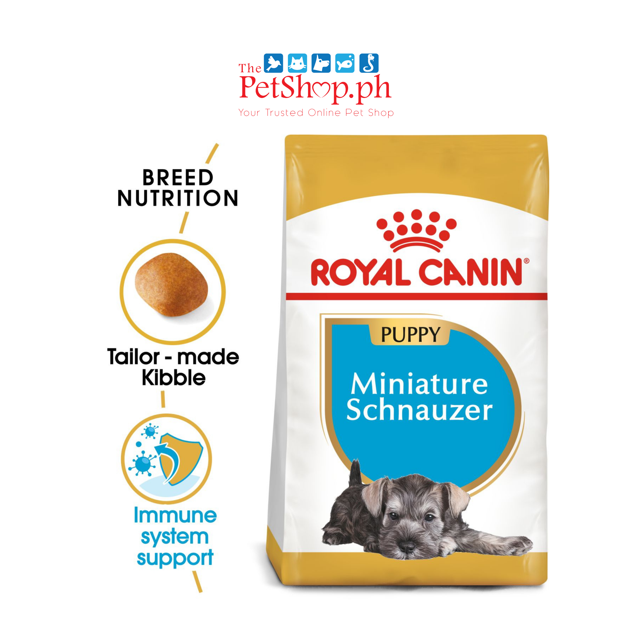 Royal Canin Miniature Schnauzer Puppy 1.5kg Dry Dog Food - Breed Health Nutrition