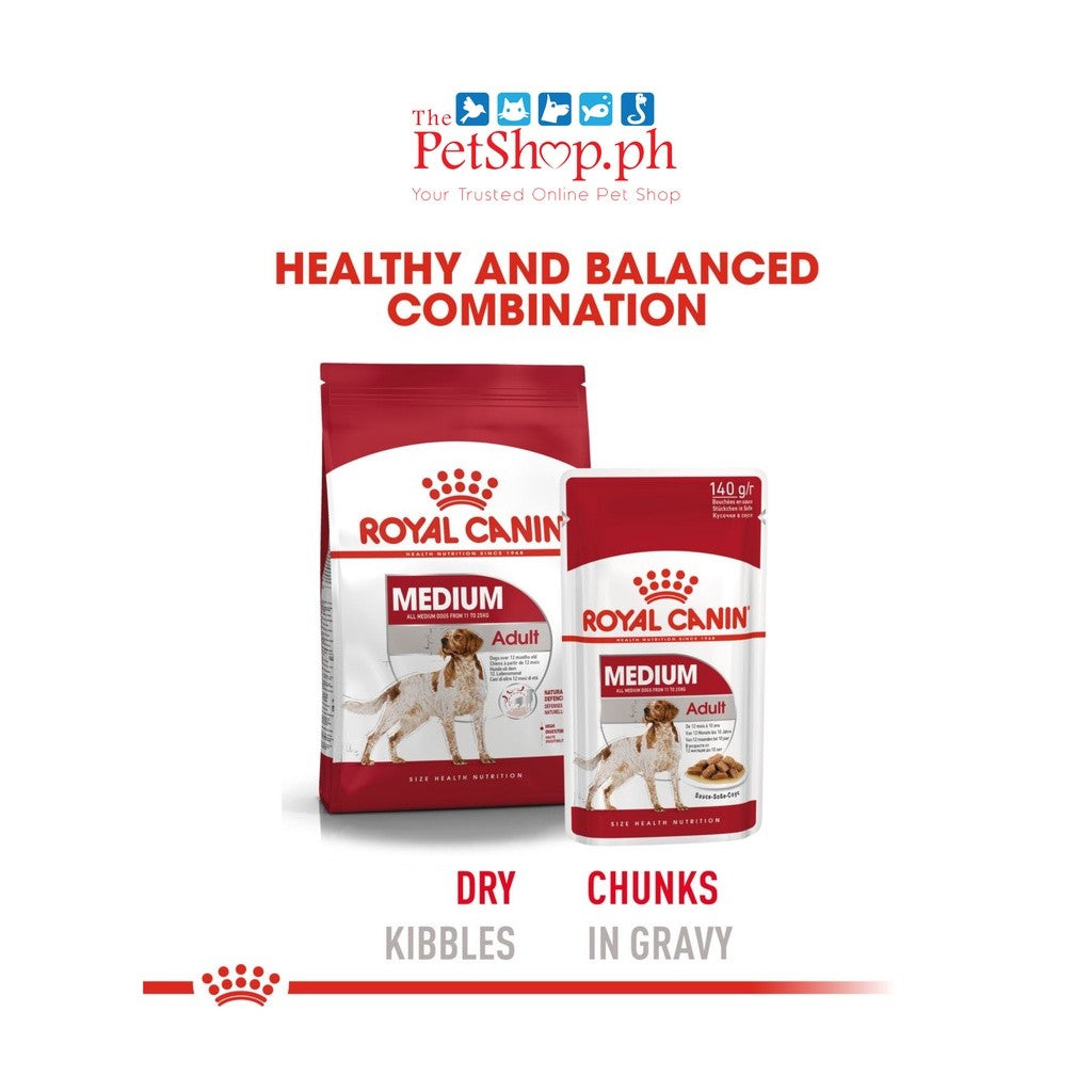 Royal Canin Medium Adult  10's Wet Dog Food  - Set of 10 Size Health Nutrition