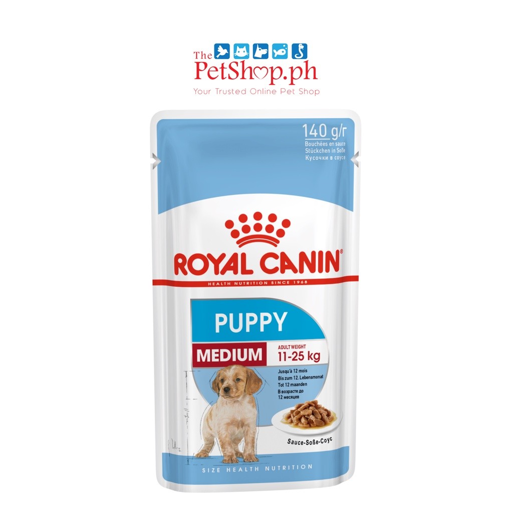 Royal Canin Medium Puppy SET of 10 Wet Dog Food - Size Health Nutrition 140g