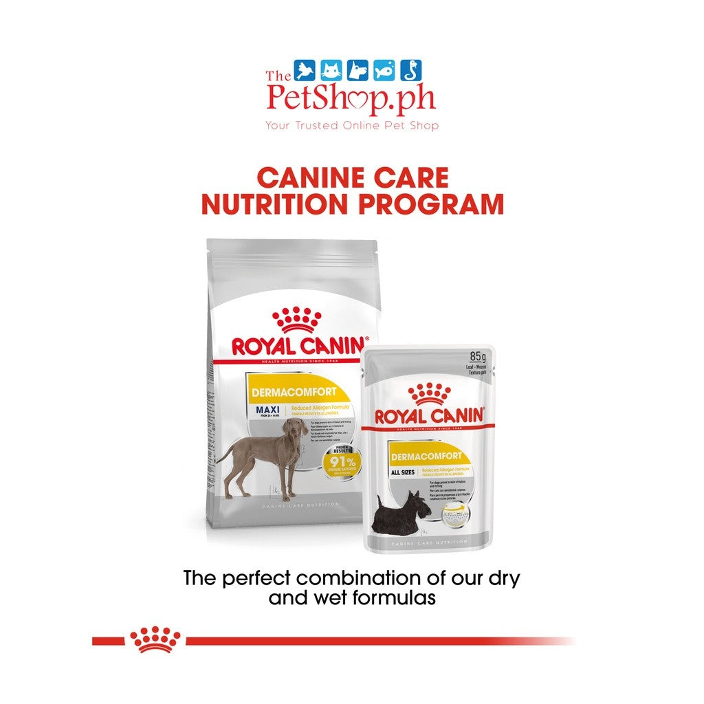 Royal Canin Maxi Dermacomfort 3kg Adult Dry Dog Food  Canine Care Nutrition - Royal Canin
