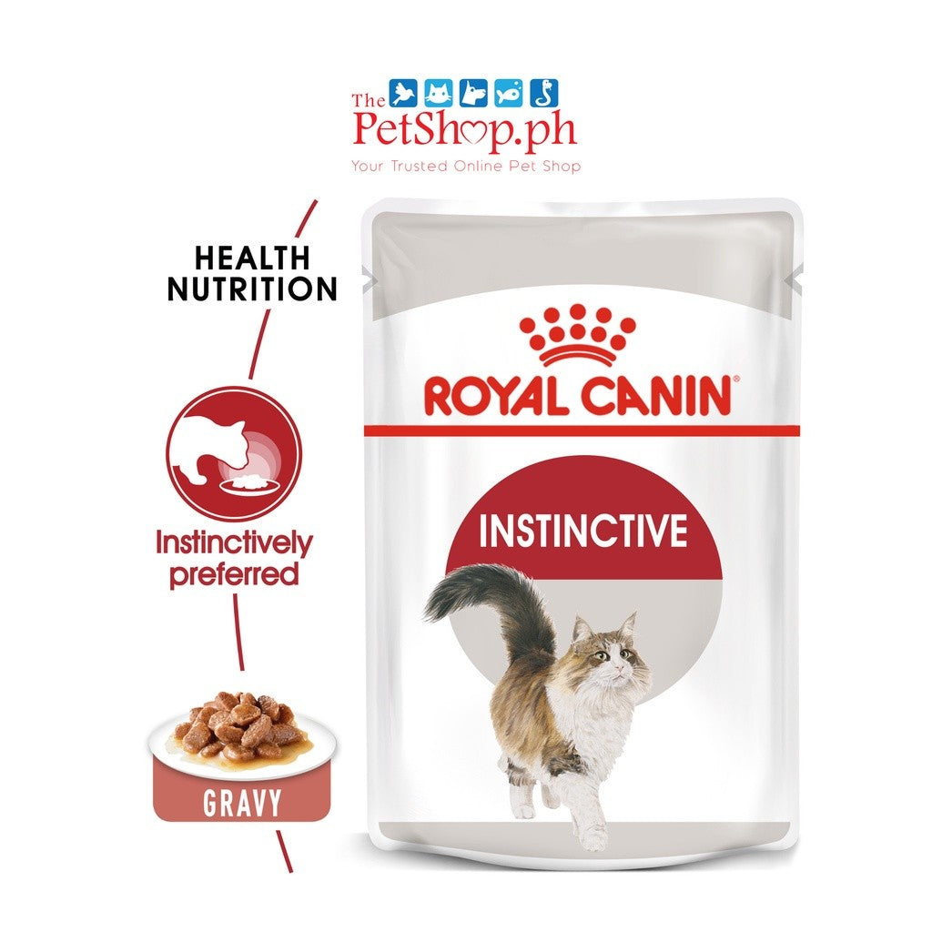 Royal Canin Instinctive SET 12' Adult Gravy Wet Cat Food 85g  Pouch Feline Health Nutrition