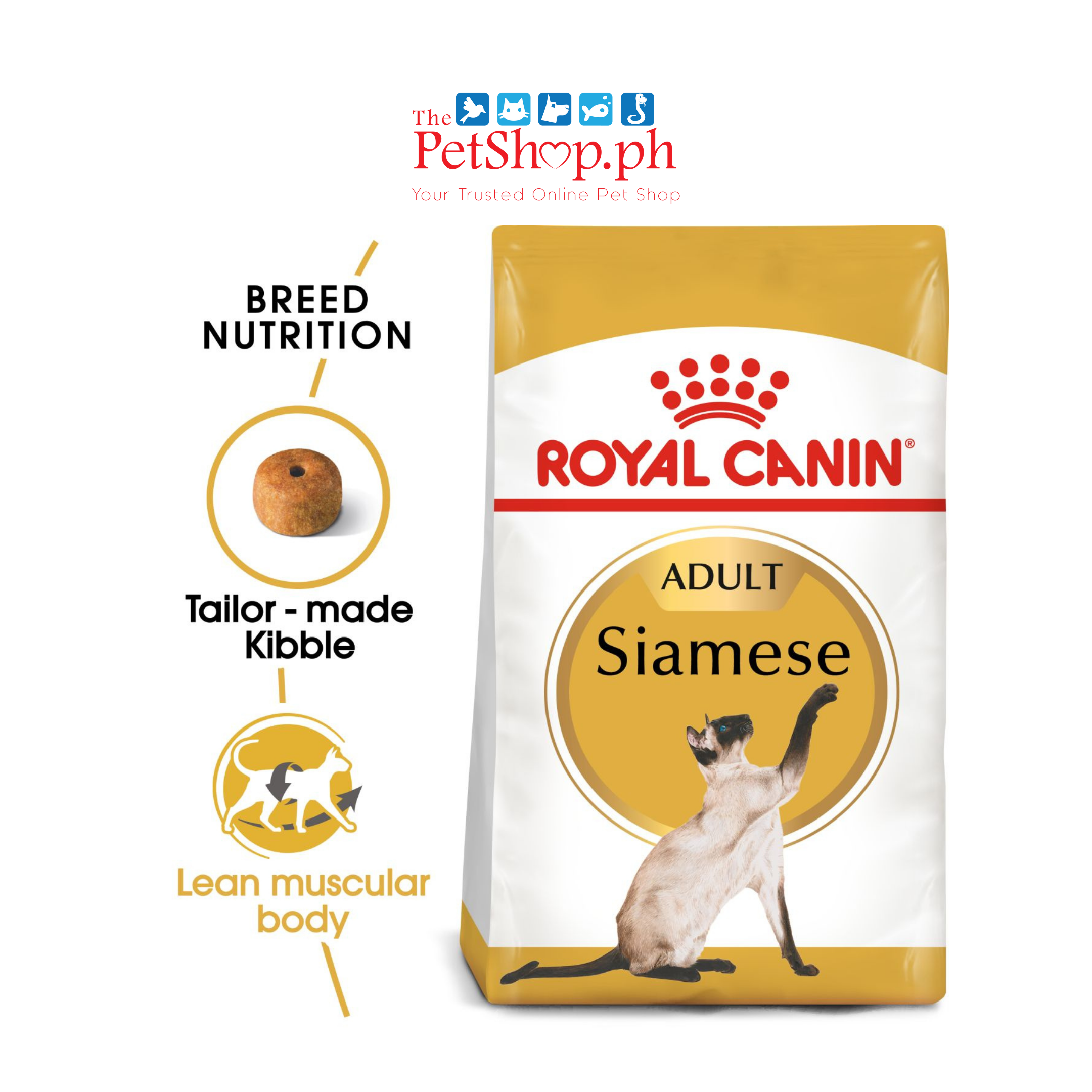 Royal Canin Siamese 2kg Adult Dry Cat Food Feline Breed Nutrition
