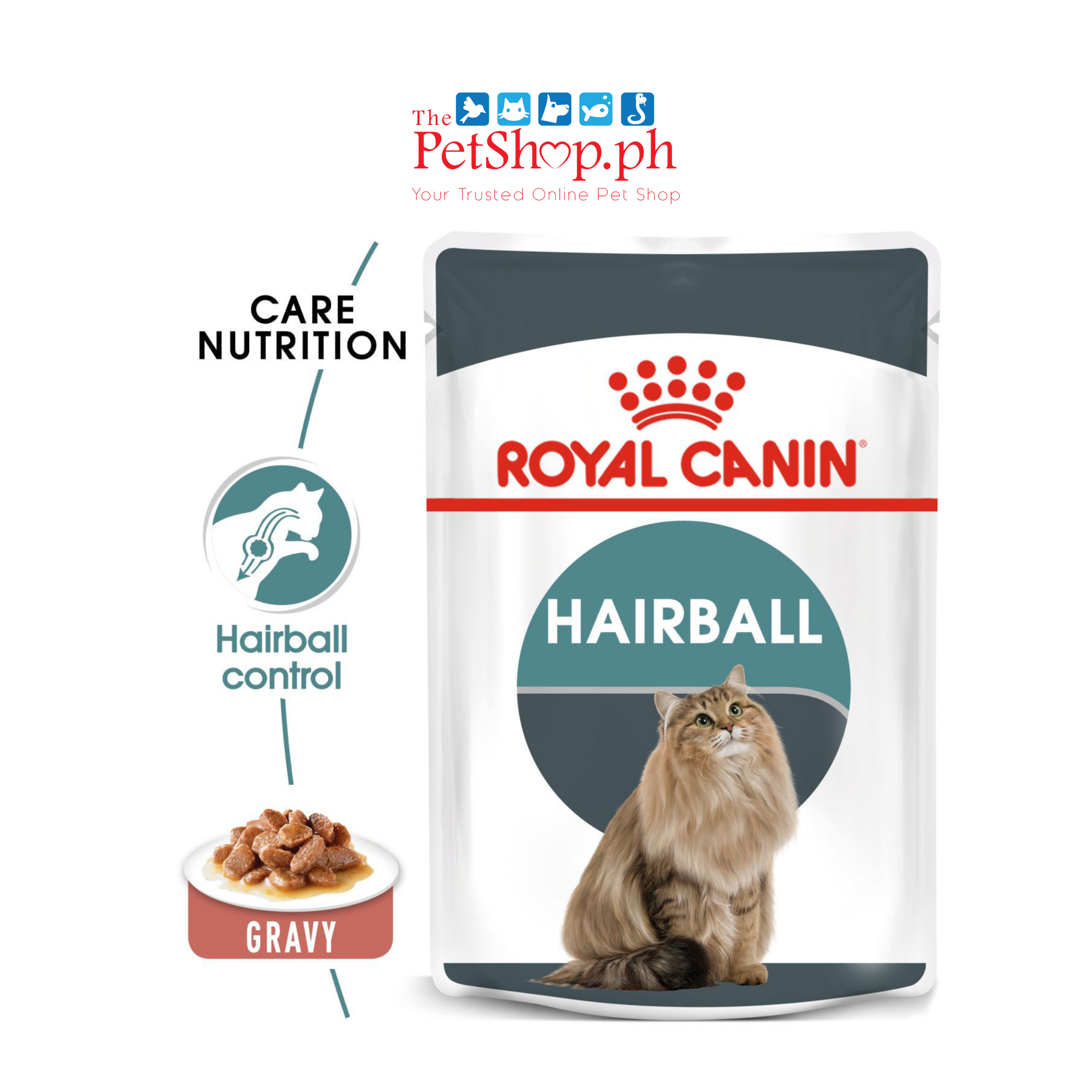 Royal Canin Hairball Care Adult Gravy 85g set of 12 Wet Cat Food -Feline Care Nutrition