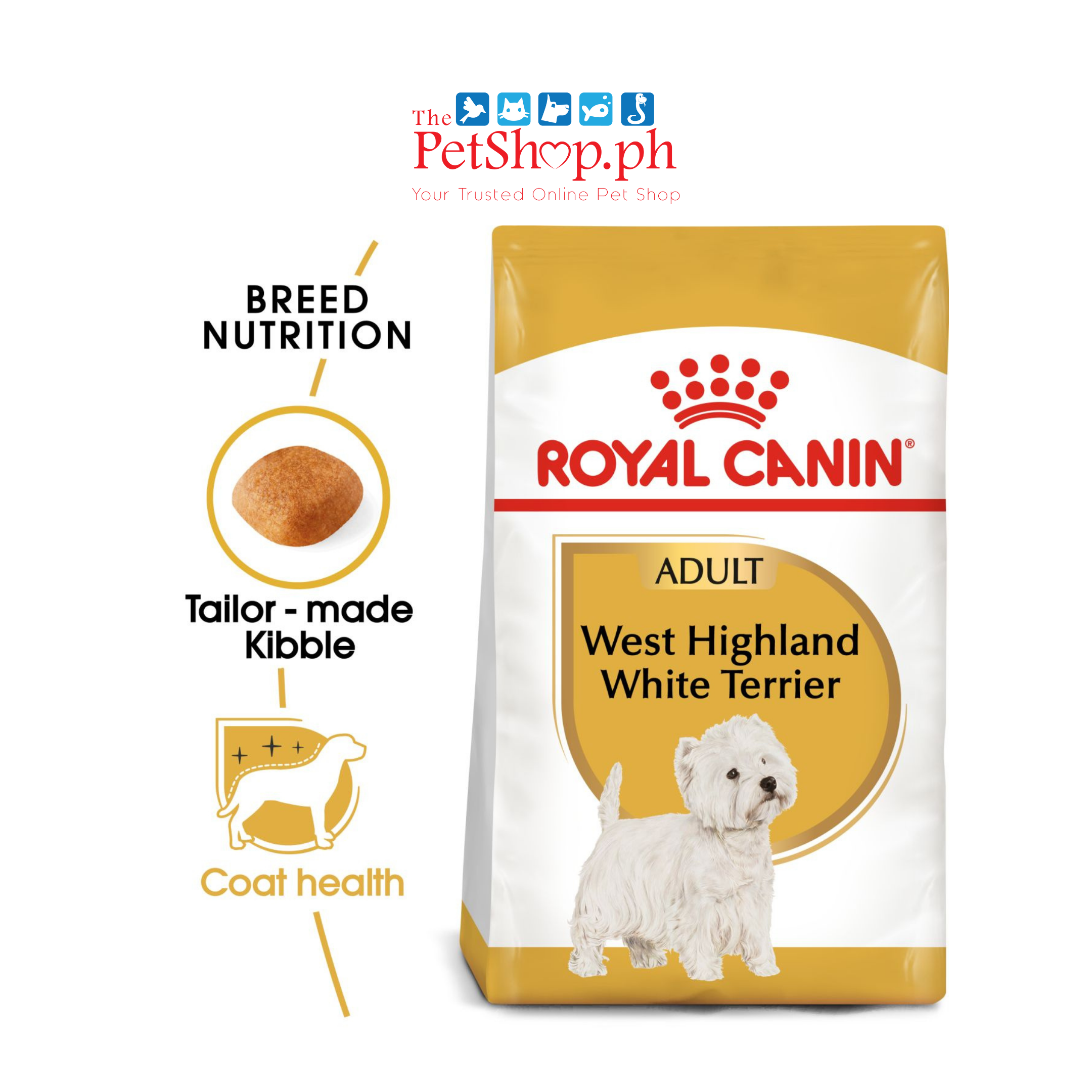 Royal Canin West Highland Terrier 1.5kg West Adult Dry Dog Food Breed Health Nutrition