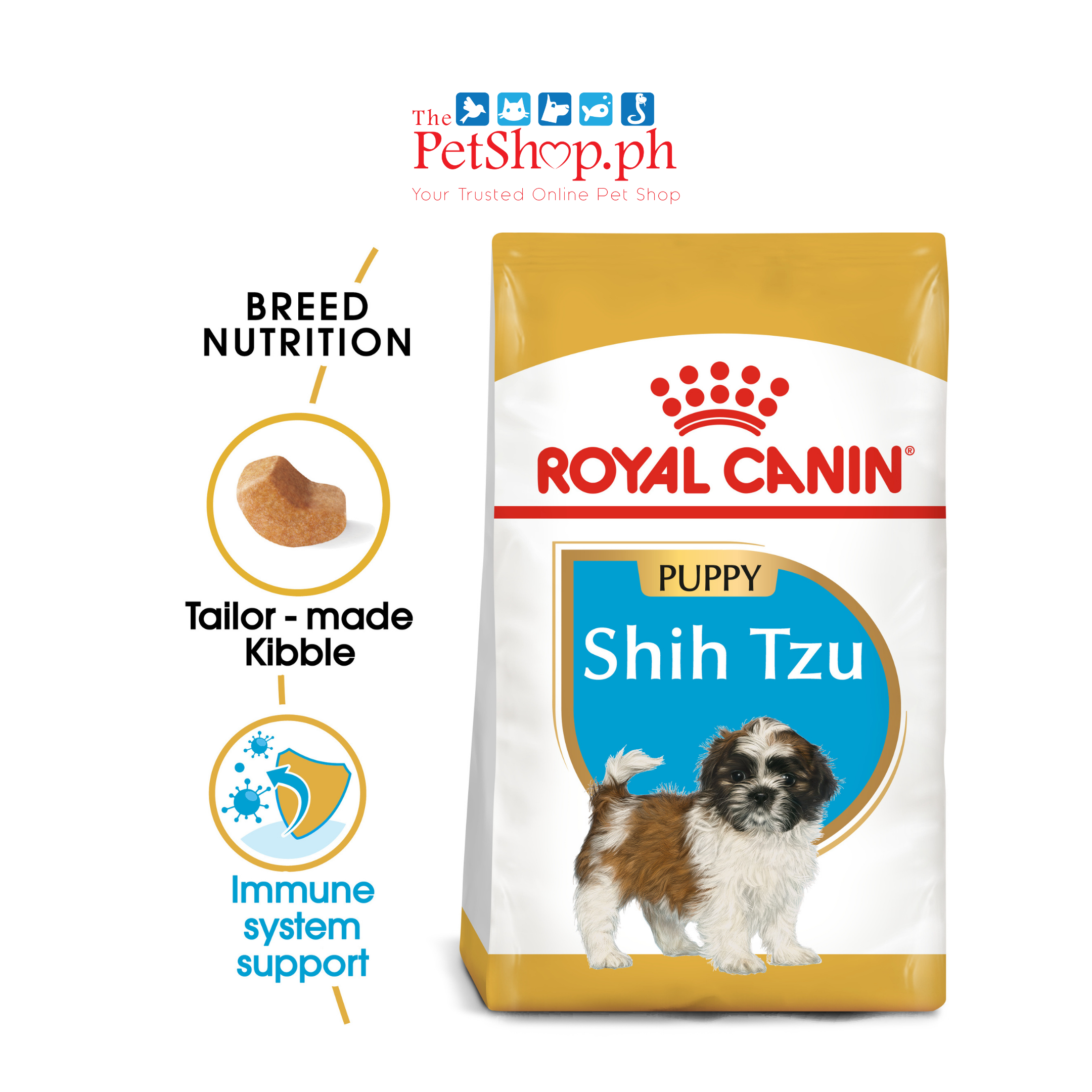 Royal Canin Shih Tzu Puppy Dry Dog Food - Breed Health Nutrition - 500g