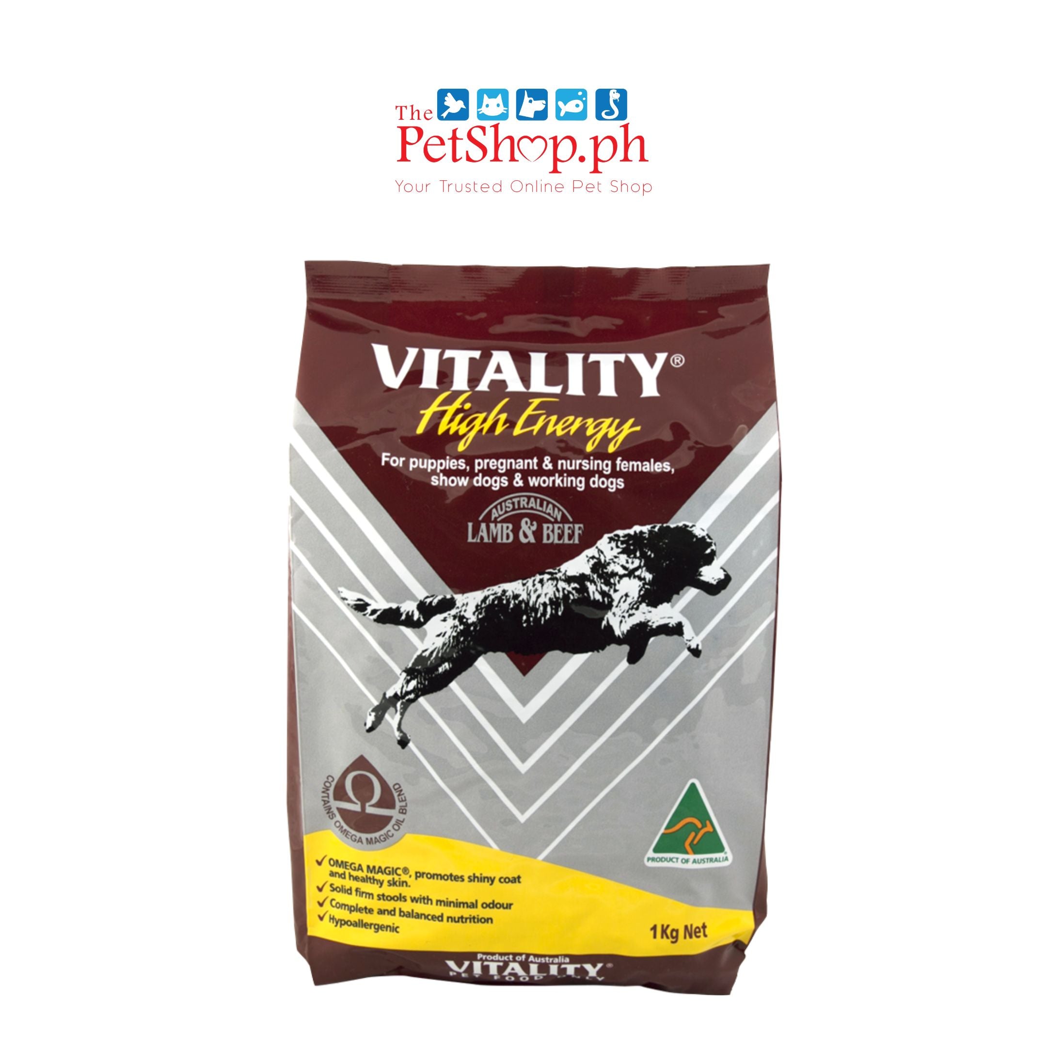Vitality High Energy Dog Food Lamb & Beef