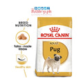 Royal Canin Pug 1.5kg Adult Dry Dog Food Breed Health Nutrition