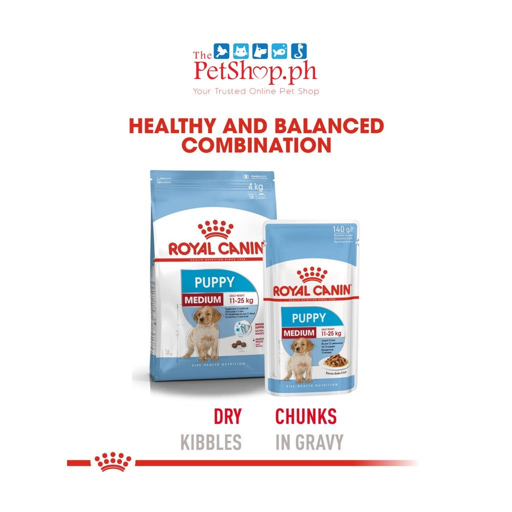 Royal Canin Medium Puppy 140g Wet Dog Food - Size Health Nutrition - Royal Canin
