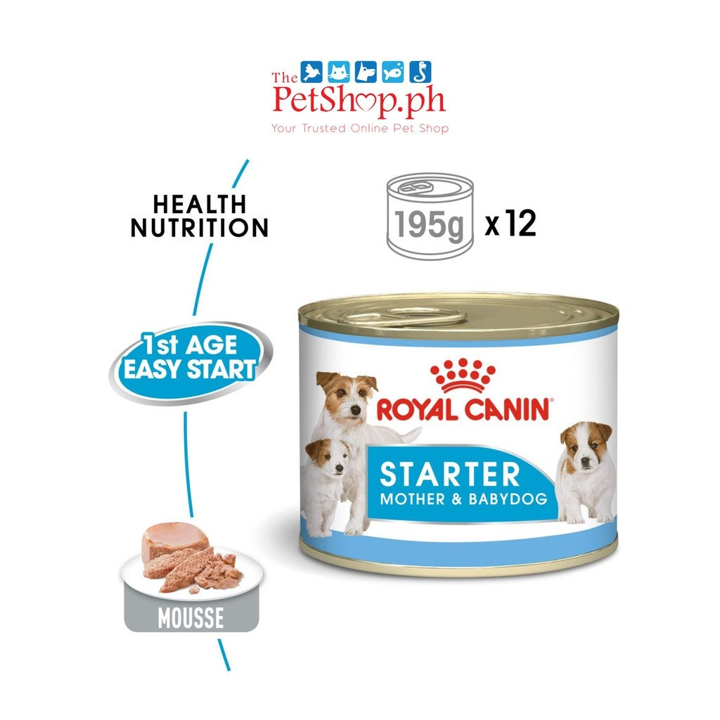 Royal Canin Mother & Babydog 195g Starter Mousse Wet - Canine Health Nutrition