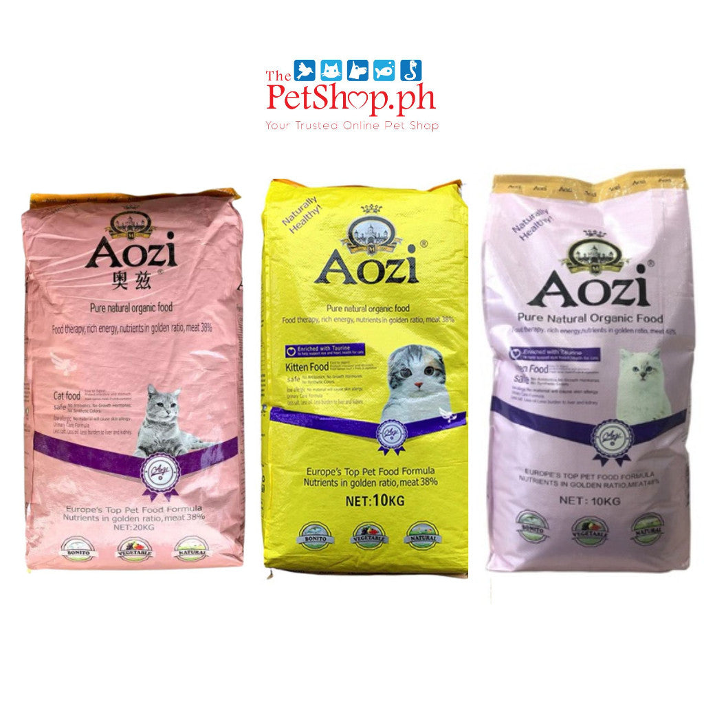 AOZI Organic CAT Food 10KG ADULT  Salmon (+500g) or KITTEN Tuna