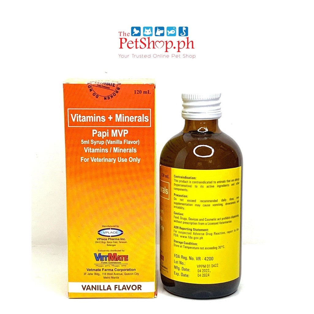 Papi MVP Multivitamins 120ml for Dog and Cats