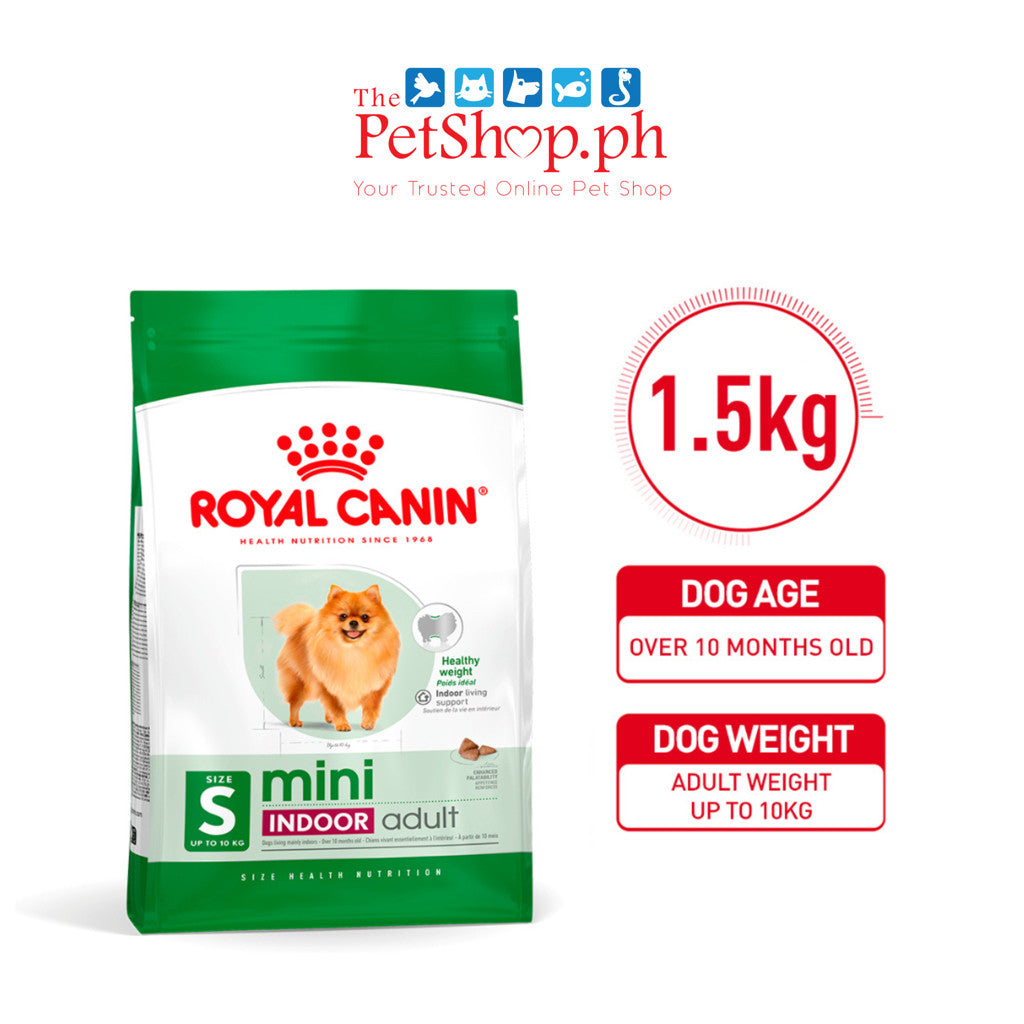 Royal Canin Mini Indoor Adult 1.5kg Dry DogFood size health nutrition