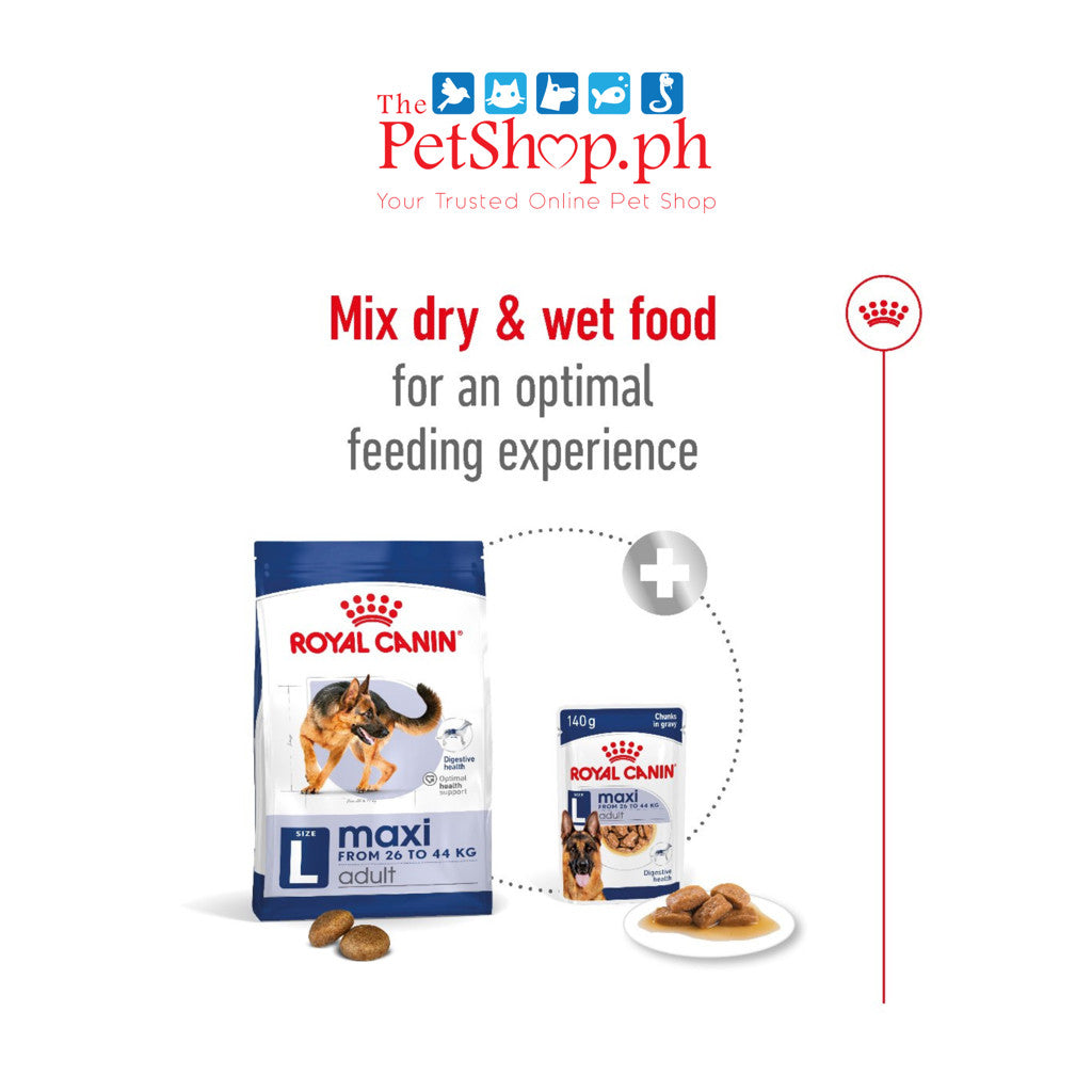 Royal Canin Maxi Adult 4kg Dry Dog Food Size Health Nutrition