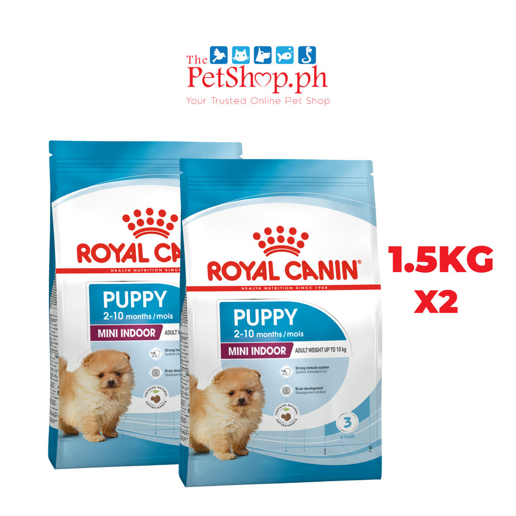 Royal Canin  Set of 2  Mini Indoor Puppy 1.5kg Dry Dog