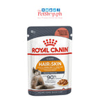 Royal Canin Hair & Skin SET 12  Adult Gravy Wet Cat Food 85g  ( Intense Beauty )
