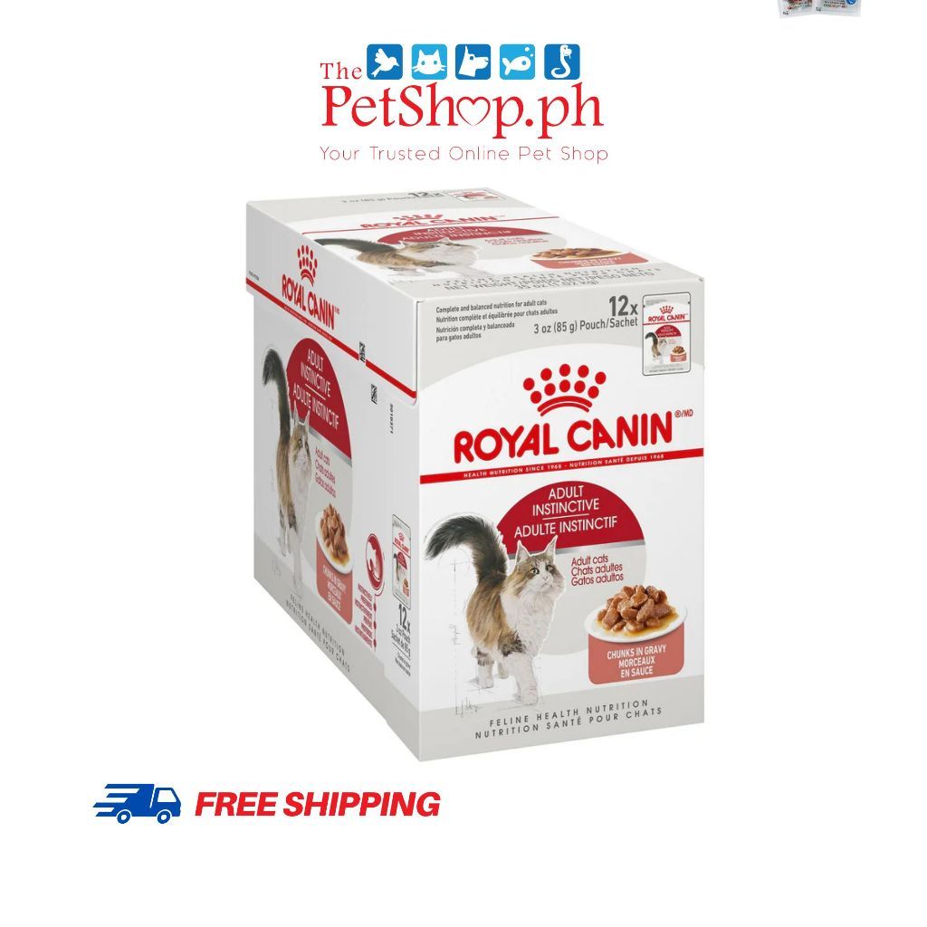 Royal Canin Instinctive SET 12' Adult Gravy Wet Cat Food 85g  Pouch Feline Health Nutrition