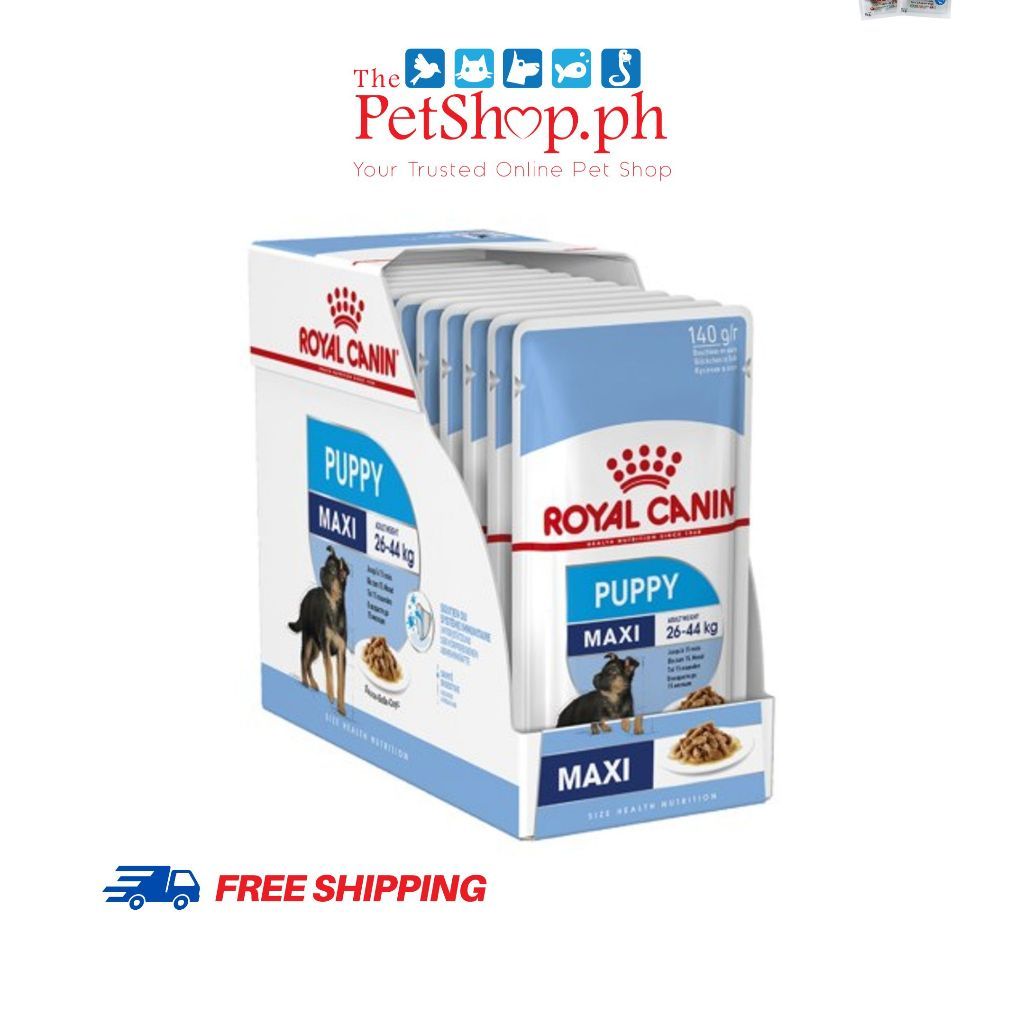 Royal Canin Maxi Puppy SET of 10 Wet Dog Food SizeHealth Nutrition 140g