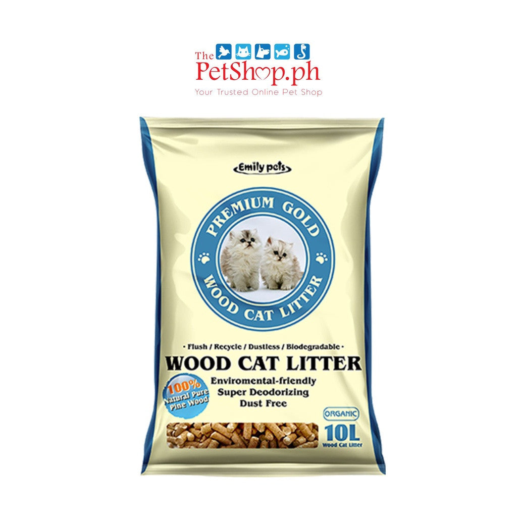 Emily Pets Wood Pellet Cat Litter (Organic 10L/5.5kg) - Cat Litter