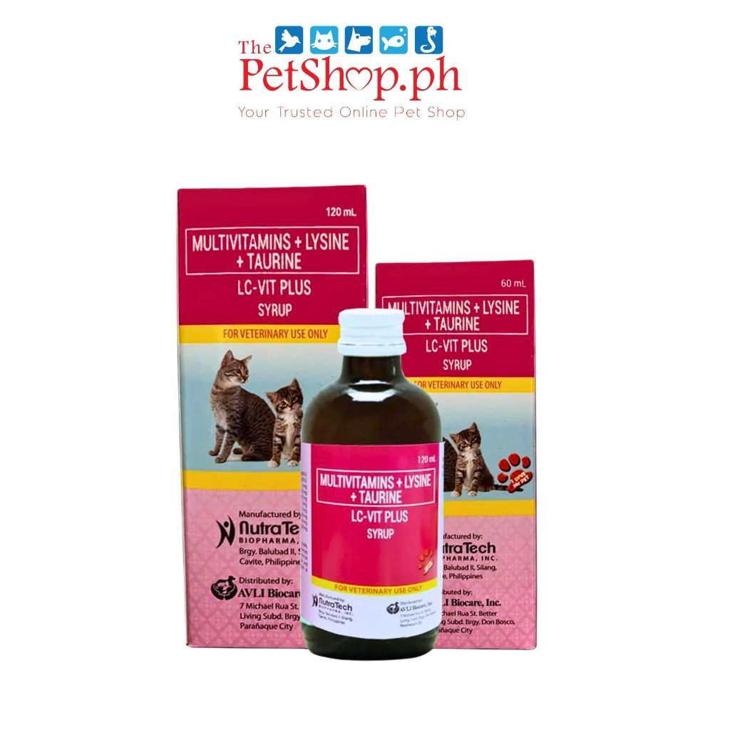 LC-VIT PLUS Syrup Multivitamins + Lysine + Taurine 120ml Cat/Kitten