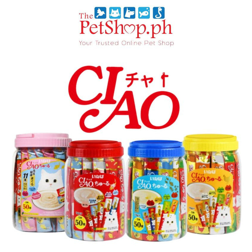 CIAO / INABA Churu Variety - Assorted Festive Jar 14gx50 Cat Treats (50 Pcs/Bottle)