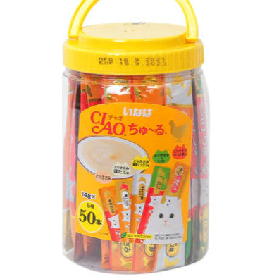 CIAO / INABA Churu Variety - Assorted Festive Jar 14gx50 Cat Treats (50 Pcs/Bottle) - 50pcs