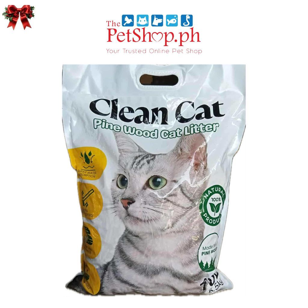 CLEAN CAT Pine WOOD Pellet Cat Litter 10L/5.5kg (FREE 1 ACANA/ORIJEN 85g Trial Pack)