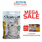 CLEAN CAT Pine WOOD Pellet Cat Litter 10L/5.5kg (FREE 1 ACANA/ORIJEN 85g Trial Pack)