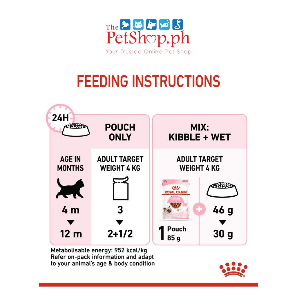Royal Canin Kitten instinctive 85g  Gravy Wet Cat - Feline Health Nutrition