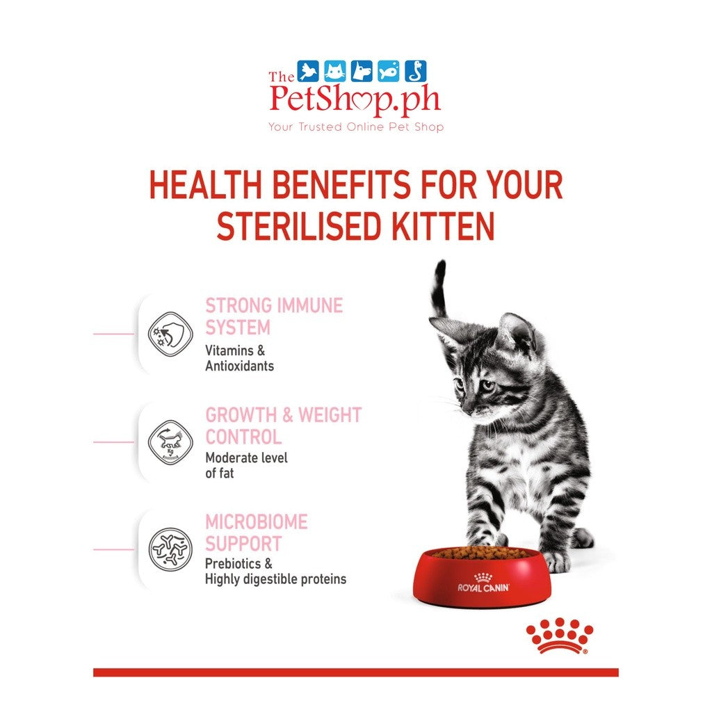 Royal Canin Kitten Sterilised 2kg Dry Cat Food Feline Health Nutrition - Royal Canin