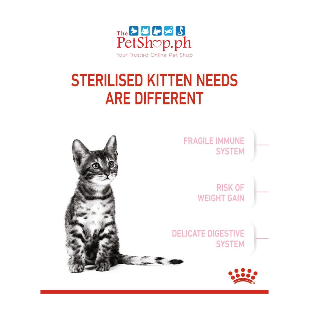 Royal Canin Kitten Sterilised 2kg Dry Cat Food Feline Health Nutrition - Royal Canin