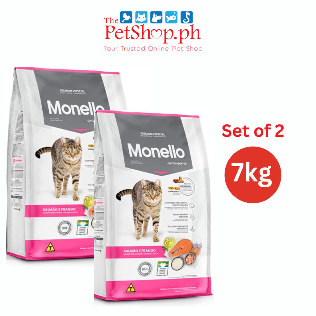 Monello Cat Adult 7kg -Set of 2 - Dark Pink  (FREE 2 KITTY LICKS 15g)