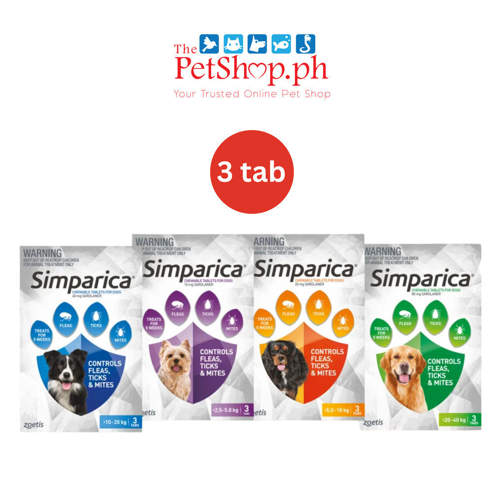 Simparica REGULAR Anti Tick & Flea Chewable per BOX / 1 TABLET  for Dog Zoetis
