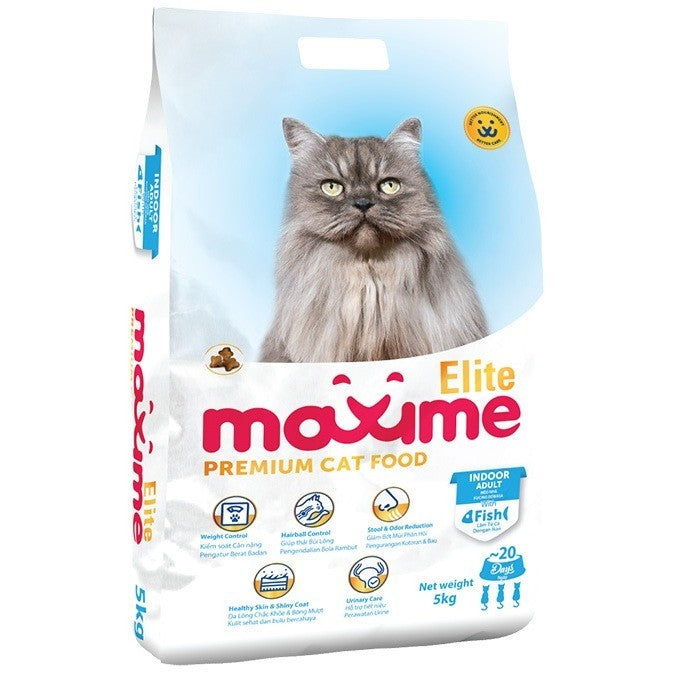 Set of 2  - Maxime Elite Indoor 5kg Adults (Hairball Control & Urinary Care)