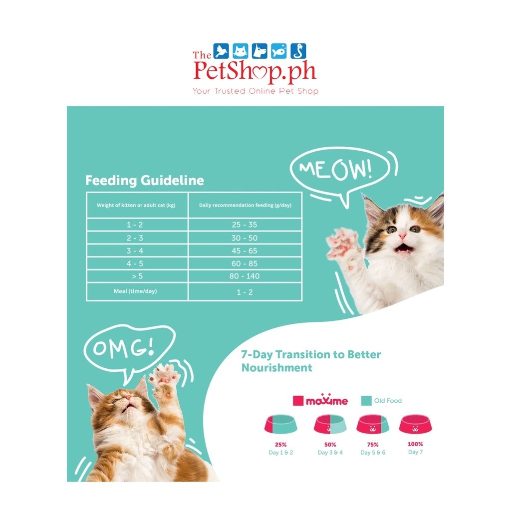 SET of 2 - Maxime Dry Cat Food 7kg TUNA Flavor FREE Canister  Kitten & Adult