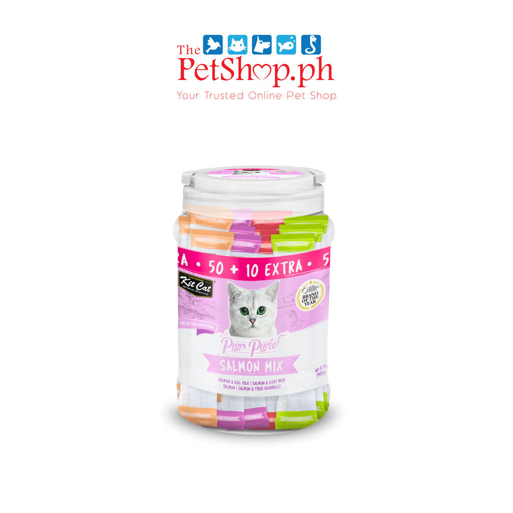 Kit Cat  PureeJar 900g Chicken, Egg Yolk, Mix Variety,Goat, Salmon and Tuna Flavor