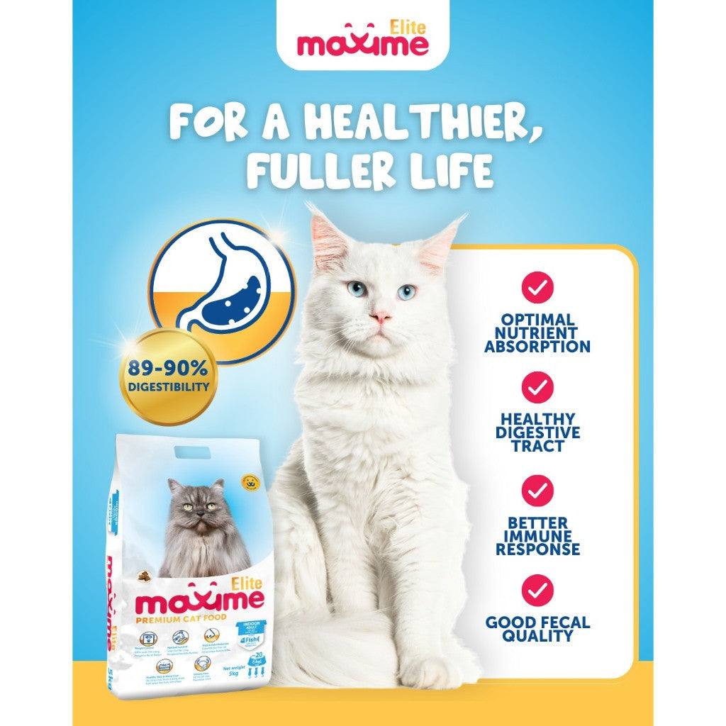 Set of 2  - Maxime Elite Indoor 5kg Adults (Hairball Control & Urinary Care)