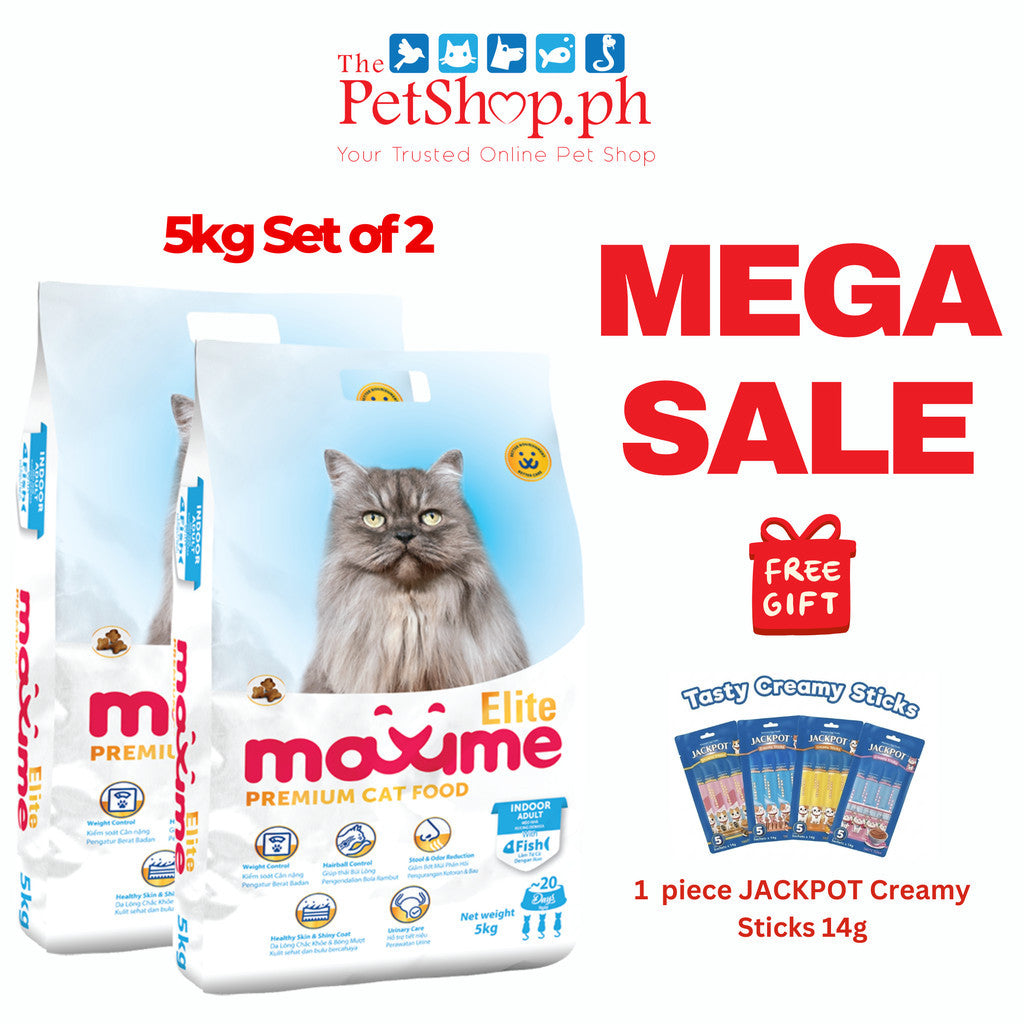 Set of 2  - Maxime Elite Indoor 5kg Adults (Hairball Control & Urinary Care)