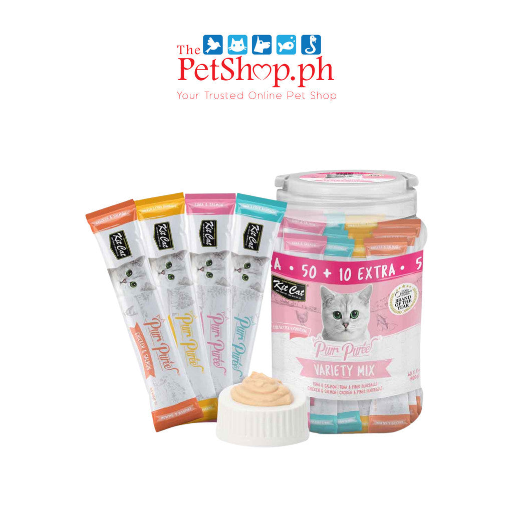 Kit Cat  PureeJar 900g Chicken, Egg Yolk, Mix Variety,Goat, Salmon and Tuna Flavor