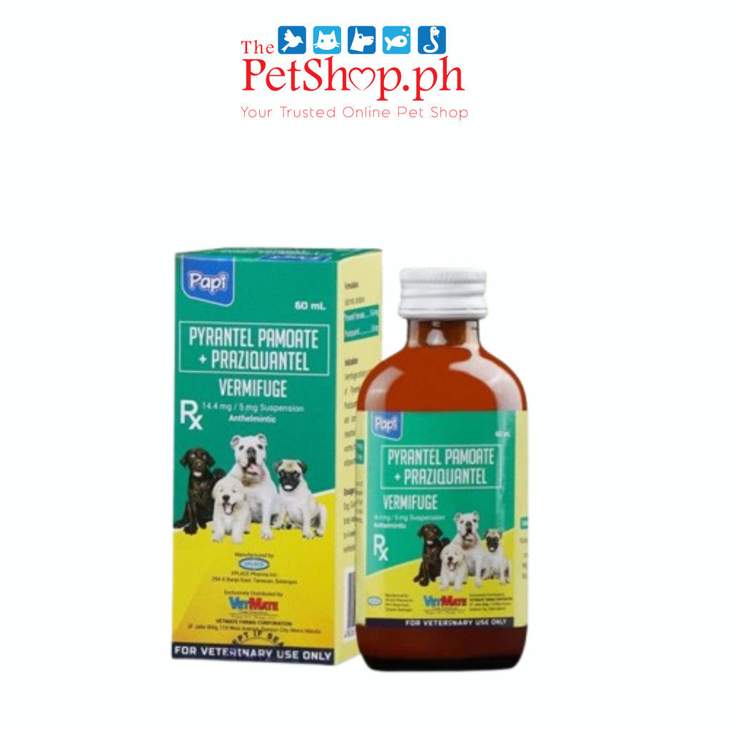Papi Vermifuge Suspension Syrup 60ml for Dogs